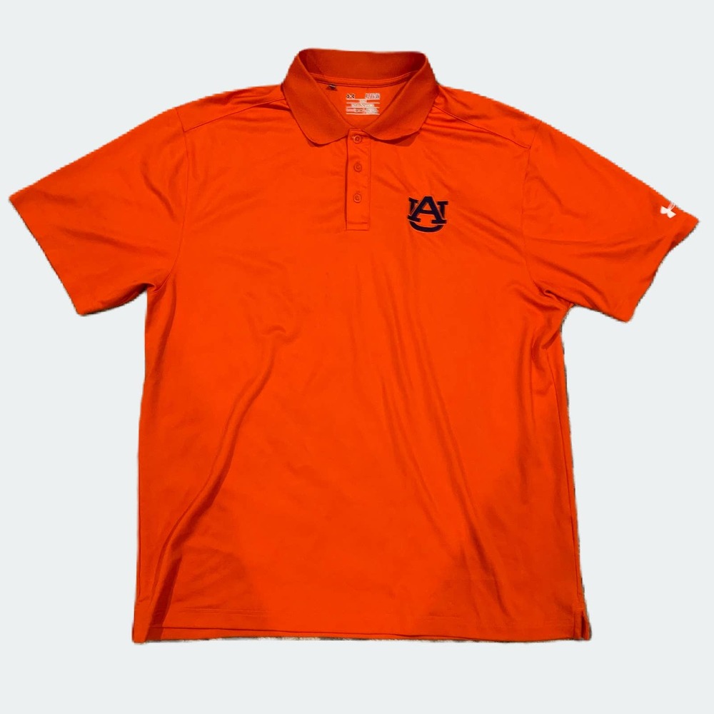 Auburn Tigers War‎ Eagle AU Under Armour HeatGear Loose Polo Shirt Men’s Size XL